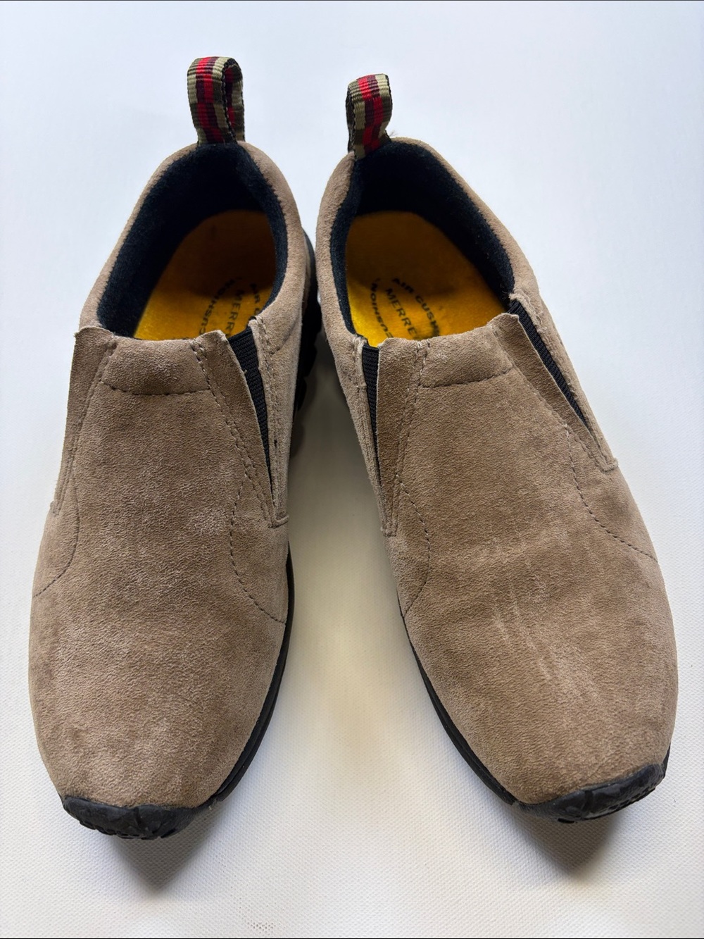 MERRELL TAN SUEDE SLIP ON WALKING SHOES AIR CUSHION SIZE 6.5
